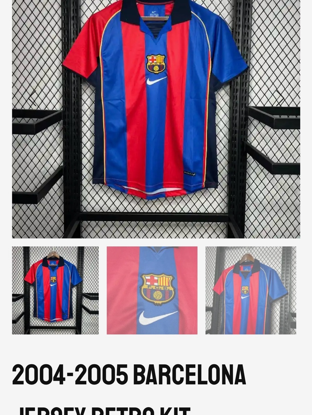 Nike Kids Barcelona Retro Home Jersey - Blue & Red